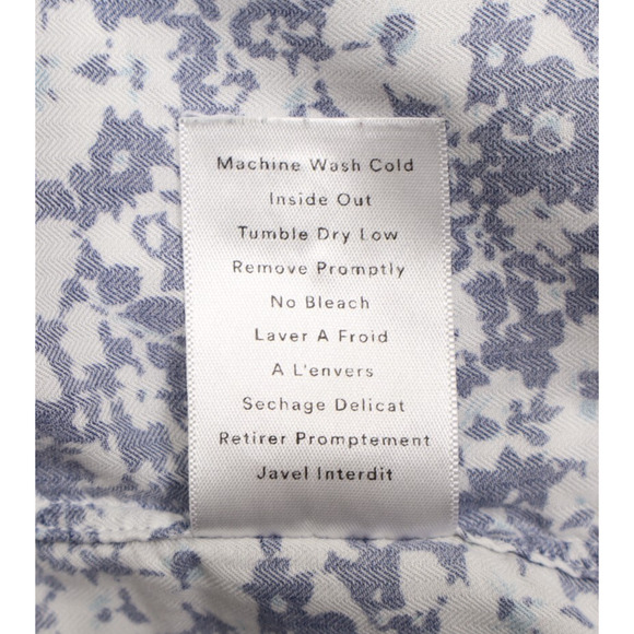 Grayson Women's The Hero Floral Button-Down Shirt White Blue Long Sleeve Sz 2 - Picture 9 of 10